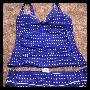Blue Polka Dot Tankini